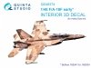 Quinta Studio QD48374 F/A-18F early 3D-Printed & coloured Interior on decal paper (Hobby Boss) 1/48